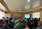 Polsek Parungkuda Polres Sukabumi Hadiri Konsultasi Publik Rancangan Perdes RT/RW Desa Sundawenang