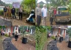 Polsek Nagrak Polres Sukabumi Monitoring Kegiatan Pengaspalan Jalan di Desa Ginanjar